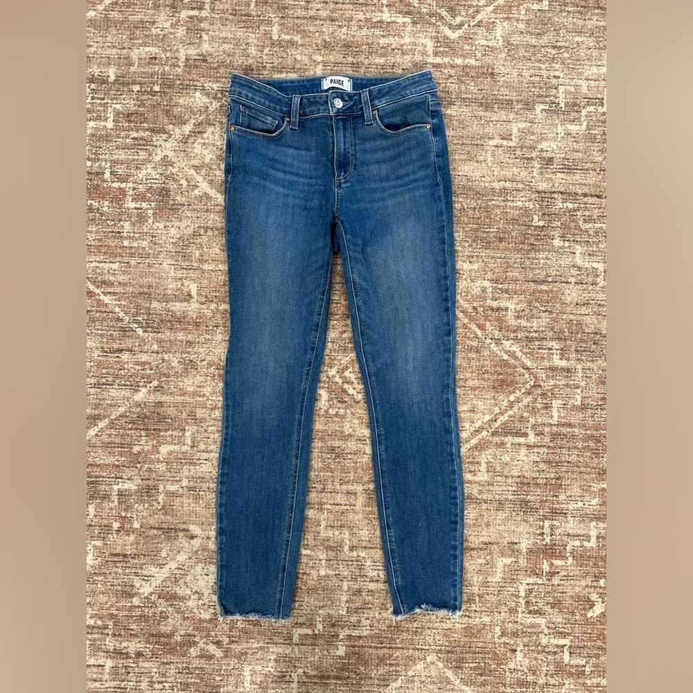 Paige Verdugo Ankle Skinny Jean Women’s Size 27 Blue Dark Wash Denim